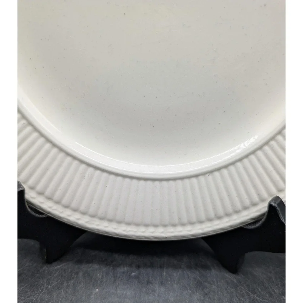 Antique Wedgwood Edme Creamware Salad Plates Set of 5 Ribbed Laurel Rim England‎